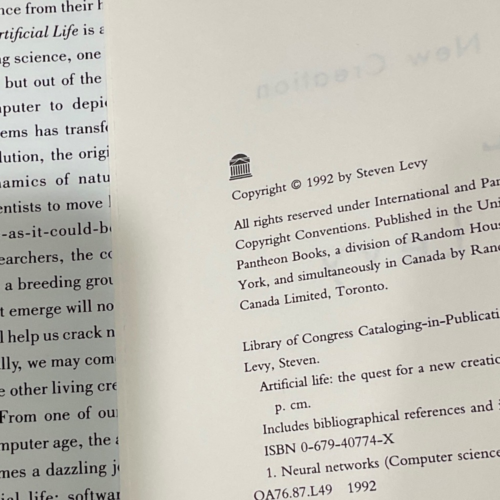 Artificial Life The Quest For A New Creation by Steven Levy Hardcover Book 1992 - Picture 4 of 9